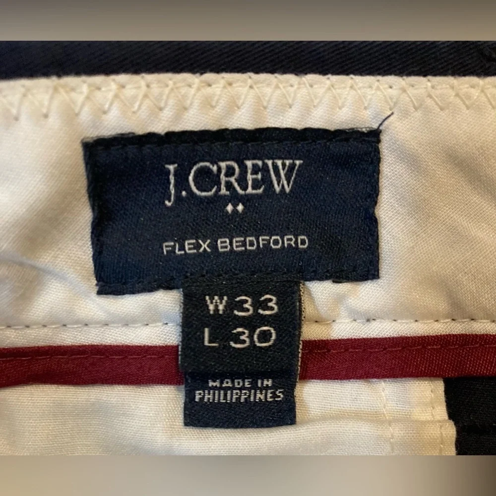 J. Crew Men’s Size 33/30 Navy Flex Bedford‎ Chino Pants